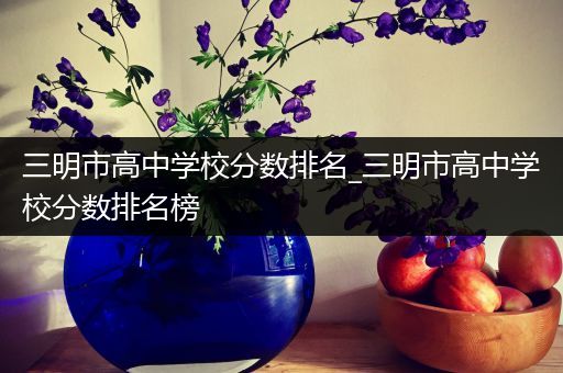 三明市高中学校分数排名_三明市高中学校分数排名榜