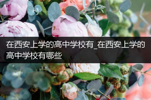 在西安上学的高中学校有_在西安上学的高中学校有哪些