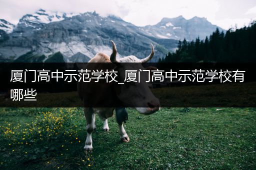 厦门高中示范学校_厦门高中示范学校有哪些