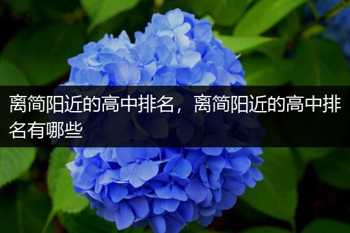 离简阳近的高中排名，离简阳近的高中排名有哪些