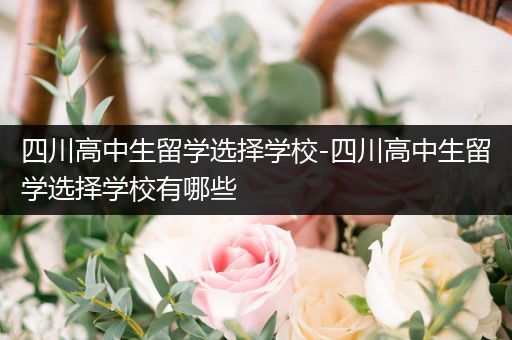四川高中生留学选择学校-四川高中生留学选择学校有哪些