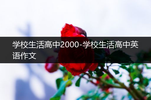 学校生活高中2000-学校生活高中英语作文