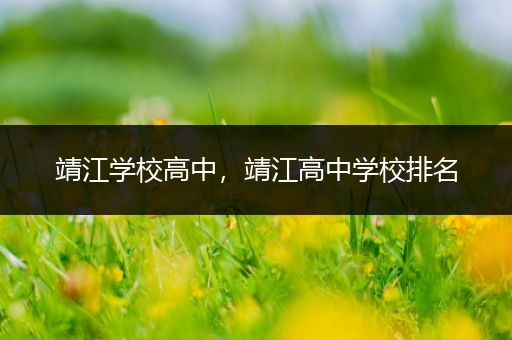 靖江学校高中，靖江高中学校排名