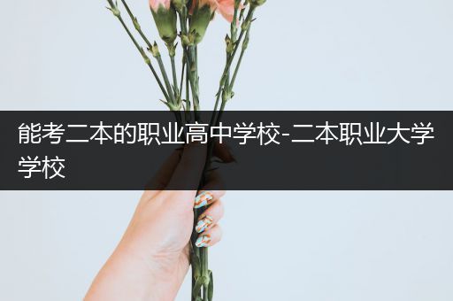 能考二本的职业高中学校-二本职业大学学校