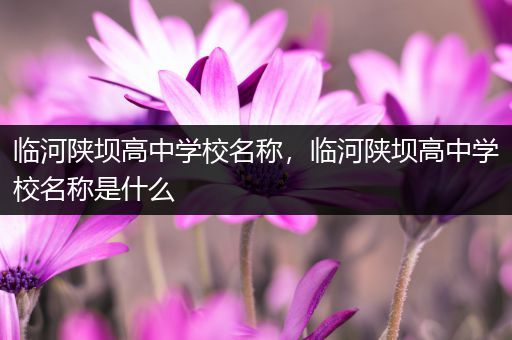 临河陕坝高中学校名称，临河陕坝高中学校名称是什么