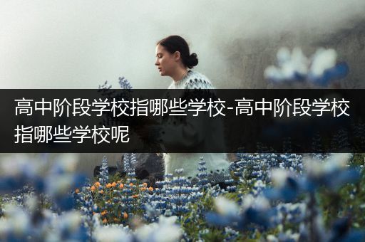 高中阶段学校指哪些学校-高中阶段学校指哪些学校呢