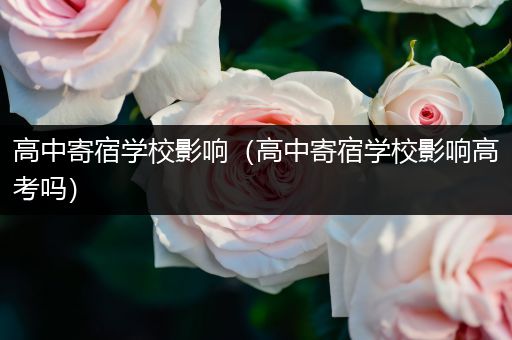 高中寄宿学校影响（高中寄宿学校影响高考吗）