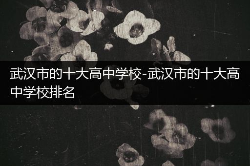 武汉市的十大高中学校-武汉市的十大高中学校排名