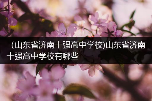 （山东省济南十强高中学校)山东省济南十强高中学校有哪些