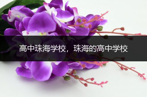 高中珠海学校，珠海的高中学校