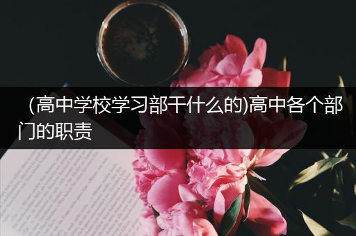 （高中学校学习部干什么的)高中各个部门的职责