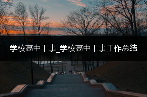 学校高中干事_学校高中干事工作总结