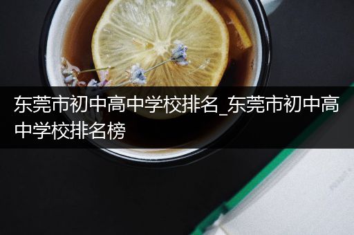 东莞市初中高中学校排名_东莞市初中高中学校排名榜