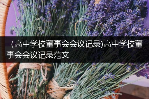 （高中学校董事会会议记录)高中学校董事会会议记录范文