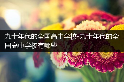 九十年代的全国高中学校-九十年代的全国高中学校有哪些