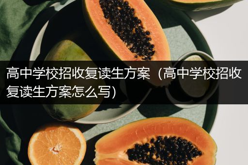 高中学校招收复读生方案（高中学校招收复读生方案怎么写）