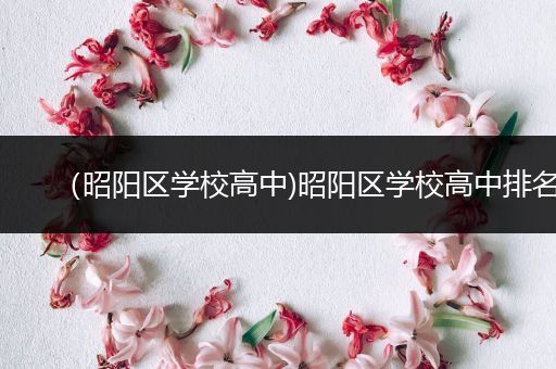 （昭阳区学校高中)昭阳区学校高中排名