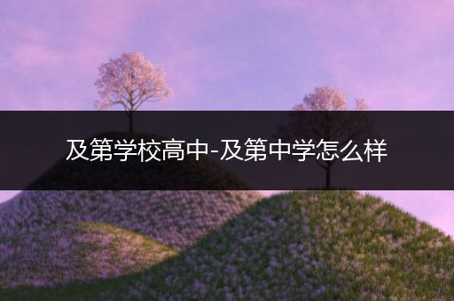 及第学校高中-及第中学怎么样