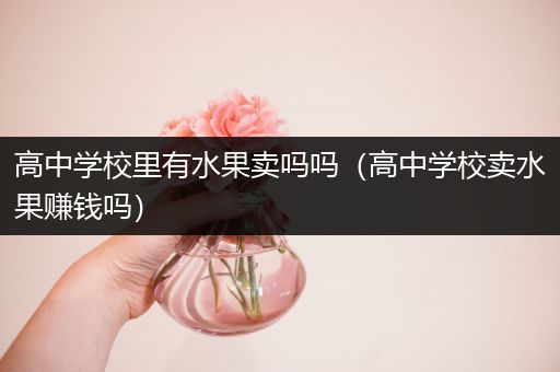 高中学校里有水果卖吗吗（高中学校卖水果赚钱吗）