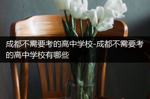 成都不需要考的高中学校-成都不需要考的高中学校有哪些
