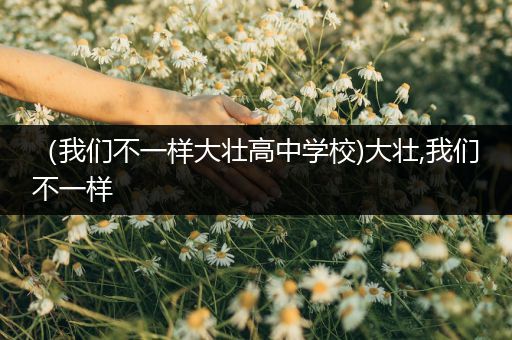 （我们不一样大壮高中学校)大壮,我们不一样