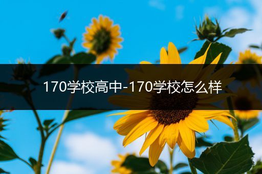 170学校高中-170学校怎么样