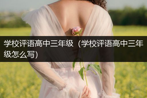 学校评语高中三年级（学校评语高中三年级怎么写）