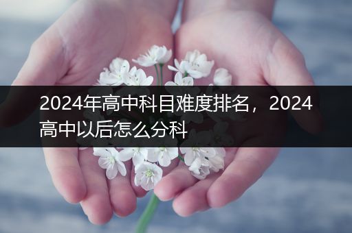 2024年高中科目难度排名，2024高中以后怎么分科