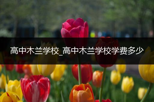高中木兰学校_高中木兰学校学费多少