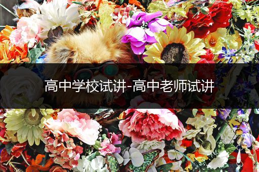 高中学校试讲-高中老师试讲