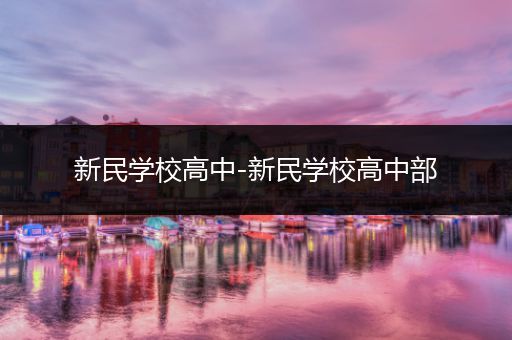 新民学校高中-新民学校高中部