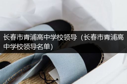长春市青浦高中学校领导（长春市青浦高中学校领导名单）