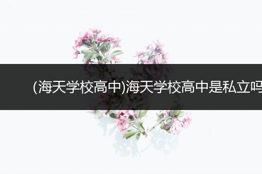 （海天学校高中)海天学校高中是私立吗