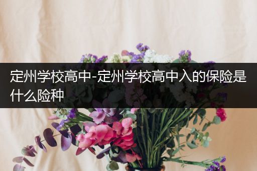 定州学校高中-定州学校高中入的保险是什么险种