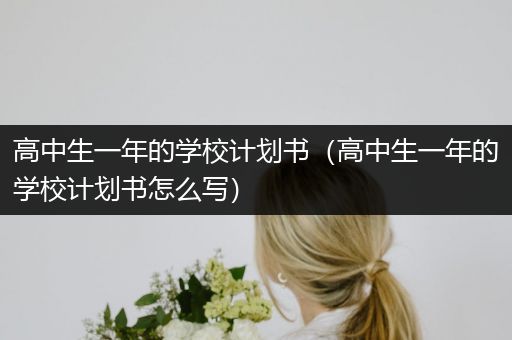 高中生一年的学校计划书（高中生一年的学校计划书怎么写）