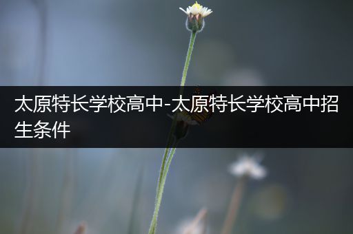 太原特长学校高中-太原特长学校高中招生条件