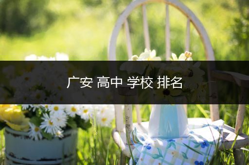 广安 高中 学校 排名
