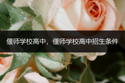偃师学校高中，偃师学校高中招生条件