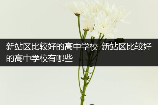 新站区比较好的高中学校-新站区比较好的高中学校有哪些