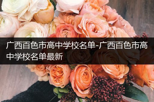 广西百色市高中学校名单-广西百色市高中学校名单最新