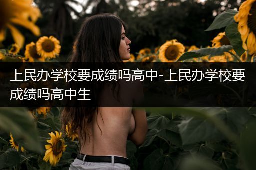 上民办学校要成绩吗高中-上民办学校要成绩吗高中生