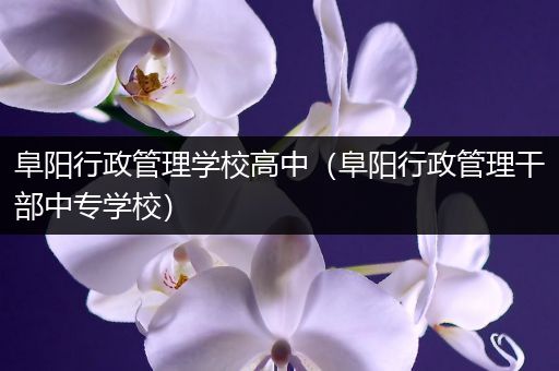 阜阳行政管理学校高中（阜阳行政管理干部中专学校）