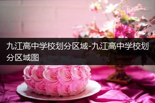 九江高中学校划分区域-九江高中学校划分区域图