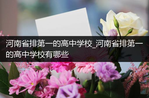 河南省排第一的高中学校_河南省排第一的高中学校有哪些