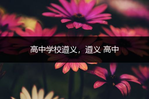 高中学校遵义，遵义 高中