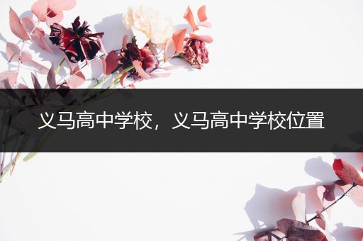 义马高中学校，义马高中学校位置