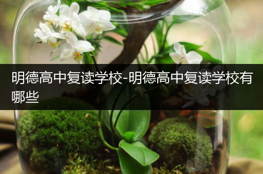 明德高中复读学校-明德高中复读学校有哪些
