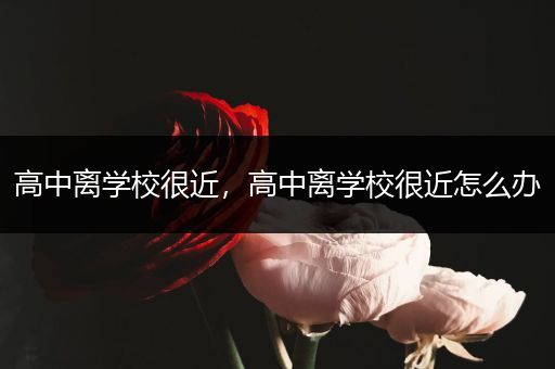 高中离学校很近，高中离学校很近怎么办