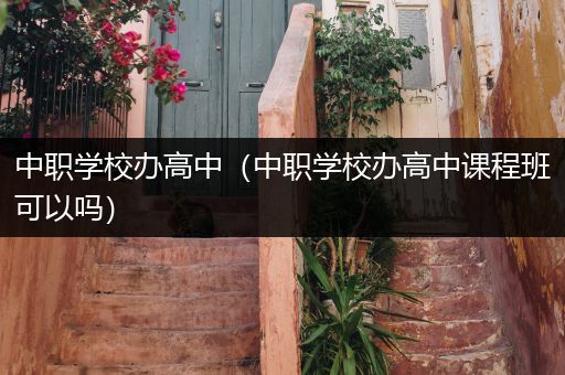 中职学校办高中（中职学校办高中课程班可以吗）