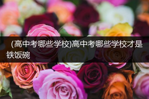 （高中考哪些学校)高中考哪些学校才是铁饭碗